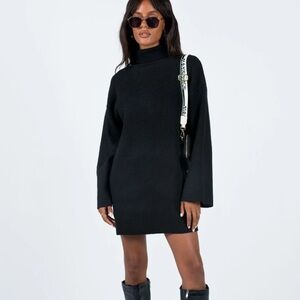Princess Polly long sleeve  Black Mini Dress